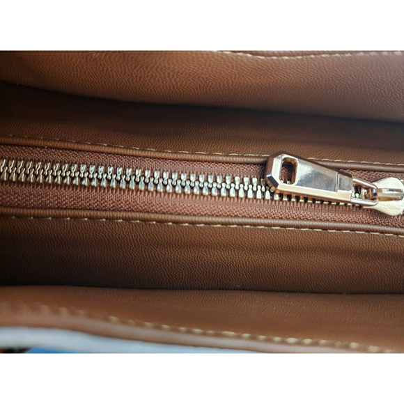 Light Beige Sunflower Embossed Tooled Artisan LEATHER Hobo Bag Purse Bolsa - Picture 13 of 14